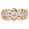 20th Century Diamond 18 Karat Yellow Gold Platinum Bangle Ring, 1890s 1