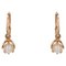 French 19th Century Fine Pearl 18 Karat Rose Gold Lever- Back Earrings, Set of 2 1