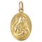 French18 Karat Yellow Gold Virgin and Child Medal from Vernon, 1930s 1
