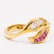 Vintage 18k Yellow Gold Diamond and Ruby ​​ring, 1970s 1