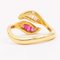 Vintage 18k Yellow Gold Diamond and Ruby ​​ring, 1970s 5
