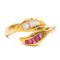 Vintage 18k Yellow Gold Diamond and Ruby ​​ring, 1970s 3