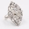 Vintage 18k White Gold & Diamond Ring, 1960s 1