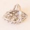 Vintage 18 Karat Weißgold Ring mit Diamanten, 1960er 11