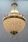 Lámpara de araña Empire checa con cuentas de cristal, años 50, Imagen 13