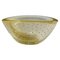Italienische Vintage Art Glasschale mit Goldfolie von Barovier für Erco, 1950er 1