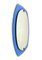 Mid-Century Wall Mirror in Blue Glass attributed to Veca, Italy, 1970s, Image 9