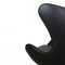 Chaise Egg en Cuir Nevada Aniline Noir par Arne Jacobsen pour Fritz Hansen 2