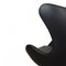 Silla Egg de cuero anilina Nevada negro de Arne Jacobsen para Fritz Hansen, Imagen 2