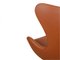 Egg Chair aus Nevada Anilin Leder in Nussholz von Arne Jacobsen für Fritz Hansen 2