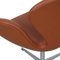 Chaise Swan en Cuir Nevada Aniline Noyer par Arne Jacobsen pour Fritz Hansen 2