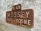 Plaque de Nom de Lieu Vintage, France Messey-Sur-Grosne 2