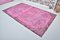 Fuchisia Pink Oushak Handgefertigter Teppich 1