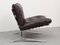 Flat Steel and Leather Chair, 1970s 10