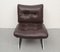 Flat Steel and Leather Chair, 1970s 9