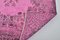 Tribal Turkish Fuchsia Pink Wool Rug, Image 8