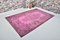 Tribal Turkish Fuchsia Pink Wool Rug 6