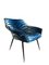 Mid-Century Armchairs in Blue Zebra Print Velvet, Europe, 1962, Set of 2 4