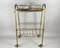 Small Vintage Wooden and Brass Tea Trolley, 1960s 1