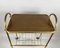 Small Vintage Wooden and Brass Tea Trolley, 1960s 4