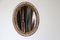 Ovaler Vintage Spiegel aus Rattan & Bambus, 1960er 14