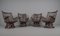 Drehbare und neigbare Rattansessel, Hocker & Couchtisch, Italien, 1960er, 6 . Set 17