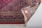 Geometric Bijar Dark Red Rug with Border and Medallion, Image 4