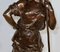 H. Moreau, Jeune Paysanne, fine 1800, bronzo, Immagine 8
