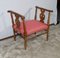 Small Bench with Walnut Wheelchanders, 1800s 1