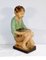 Kniendes Kind aus Keramik, 1930er 1