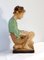 Kniendes Kind aus Keramik, 1930er 2