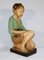 Figura di bambino inginocchiato in ceramica, anni '30, Immagine 4