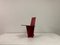 Moderner roter Stuhl aus Schichtholz, 1980er 11