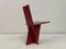 Moderner roter Stuhl aus Schichtholz, 1980er 3