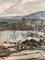 Emile Compard, Vue du Port d'Oslo, óleo sobre lienzo, enmarcado, Imagen 8