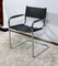 Chromed Metal Chair in Black Leather by Breuer, 1970 3