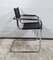 Chromed Metal Chair in Black Leather by Breuer, 1970 4