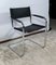 Chromed Metal Chair in Black Leather by Breuer, 1970 1