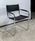 Chromed Metal Chair in Black Leather by Breuer, 1970, Image 1