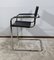 Stuhl aus verchromtem Metall aus schwarzem Leder von Breuer, 1970 5