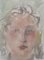 Henri Fehr, Ritratto di donna, Acquarello su carta, Incorniciato, Immagine 2
