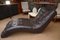 Italian Chaise Lounge in Leather, 1970s 9