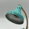 Teal Green Adjustable Brass Table Lamp, Italy, 1960s 4