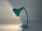 Teal Green Adjustable Brass Table Lamp, Italy, 1960s 10