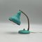 Teal Green Adjustable Brass Table Lamp, Italy, 1960s 1