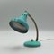 Teal Green Adjustable Brass Table Lamp, Italy, 1960s 6