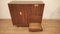 Credenza e scrivania in teak, quercia e ottone di Edmondo Palutari per Dassi, anni '50, set di 2, Immagine 18