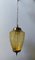 Lámpara colgante con cristal de Murano ámbar, 1960, Imagen 6