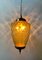 Lámpara colgante con cristal de Murano ámbar, 1960, Imagen 5