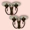Etched Glass and Bronze Sconces by Pietro Chiesa, 1950s, Set of 2, Image 4